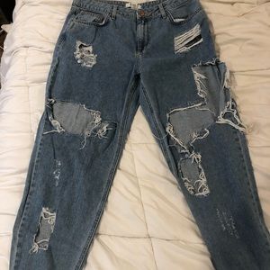 Denim Blue Ripped Jeans